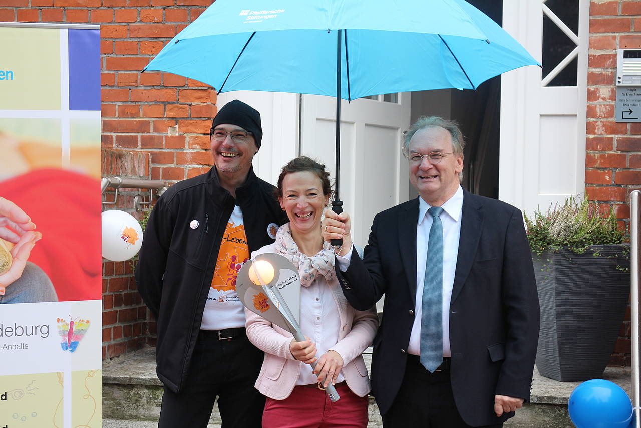 Ministerpräsident Haseloff gibt Startschuss für nächste Etappe des Kinder-Lebens-Laufes